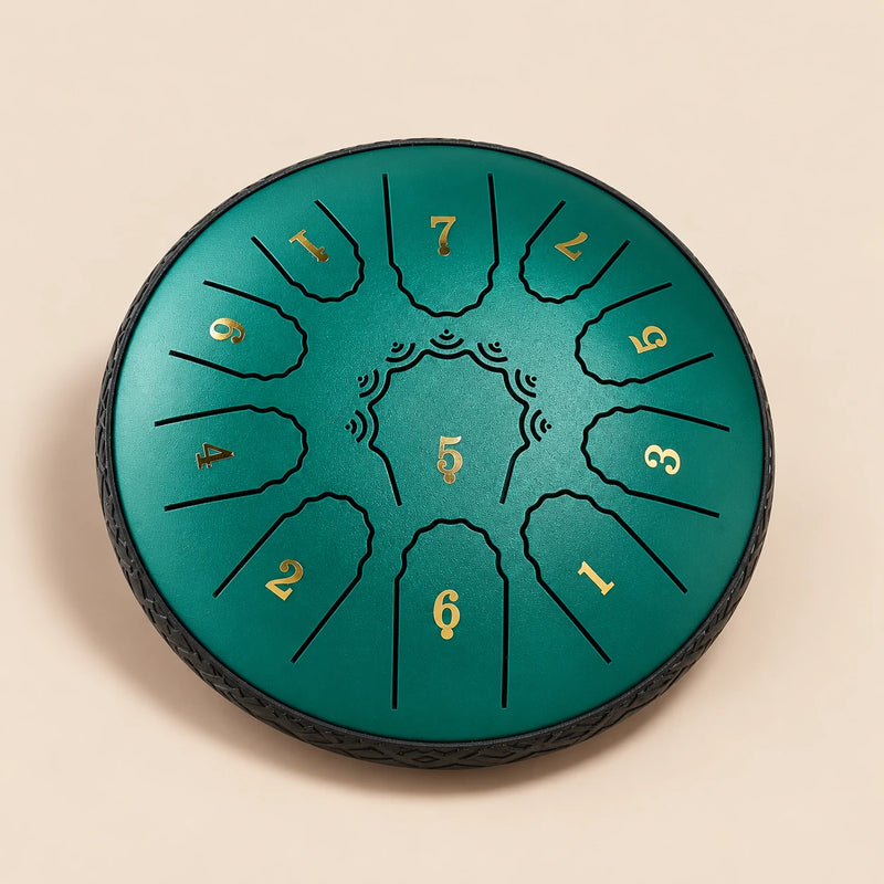 Mini tongue drum 11 notes ré majeur, 16,5 cm