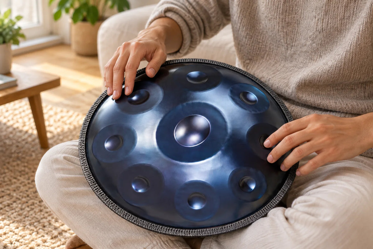 Mini handpan 9 notes en sol, 18 pouces : étape 3, enchaînez les notes autour